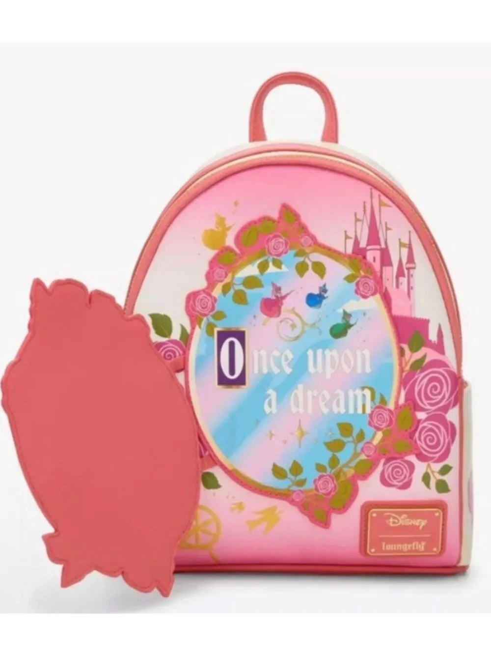 Loungefly Sleeping Beauty Mini Backpack Aurora Phillip Open Door Dream Bag NWT